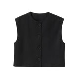 New Series Buckle Collar Vest Top