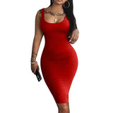 Toloer Sexy Slim Vest Sleeveless Solid Color