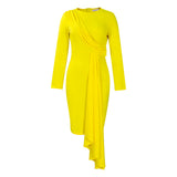 Autumn Long Sleeves Elegance OL Pencil Dress Size Africa