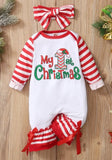 Baby Girl Christmas Print Romper with