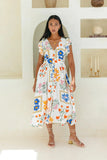 Toloer 24 Spring / Summer Flower Print Single Breasted Dress