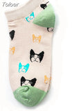 Spring New Women Cotton Socks Novelty 2023 Summer Cute Cartoon Cat Sheep Animal Ankle Socks Korean Short Casual