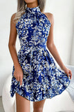 Tie Waist Ruffle Hem A-Line