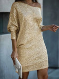Formal Sequin Puff Sleeve Mini