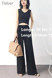 Philosophy Spring Wide Leg Khaki Pants Women elastic High Waist Palazzo Pants streetwear Elegant Office Ladies