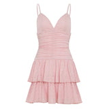 Romantic Sexy Lace Shoulder Corset Dress Niche Design Thin Cash Short Cake