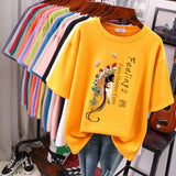 100% Cotton Oversize T Shirt Short Sleeve Women's Top 2023 Summer Couple Loose 6XL Oversized T Shirts Chinese