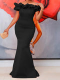 Women's Dress 2025 Summer Collar Sexy Fishtail Dress African