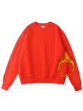 Winter Fleece Sweatshirt Women Oversize Green Tops Loose Thick Velvet Warm Sweatshirts Women Thick Fleece