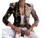 New Women's Coat Season Printing Xiaoxi Decoration Fashion Short Double Buckle Top