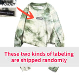 Tie-dye Long Sleeve T-shirts Women Slim Asymmetrical Designs High Street Vintage Crop Tops Cozy Korean Style