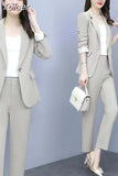Women's Pants Set Fashion Casual Jacket Top Trousers Vest Three Piece Set Female Suits Tracksuit Office