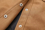 Brown Suede Crop Jacket-Outfit