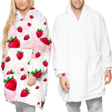 Winter Warm TV Pocket Hooded Blankets Adults Bathrobe Sofa Cozy Blanket Hooded Sweatshirt Plush Coral Fleece