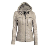 New Women Autumn Winter Faux Soft Leather Jackets Coats Lady Black PU Zipper Epaule Motorcycle Streetwear