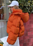 Casual Button With Hood Padding