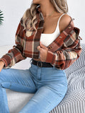 Shooting 2025 Autumn And Winter Lattice Long Sleeve Hair And Short Jacket Women's