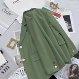Toloer Suit Jacket Female Korean Joker 2024 Spring And Autumn New Korean Version Temperament Casual Metal Buckle Small Suit Female-Outfit