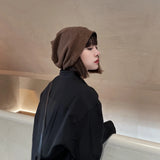 Women Black Brief Casual Fishermen Hat New Round Dome Temperament Fashion Tide All-match Spring Autumn 2023