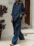 Long-Sleeved Shirt Loose Set 2025 New Women's Two-Piece