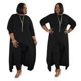 Piece Set Plus Size Women Fall Clothing 2021 Solid Long Style Top Leggings Casual Fashion Streetwear Wholesale