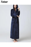 Winter Flannel Nightgown Plus Velvet Thick and Warm Couple Men Long Style Pajamas Ladies Cute and Comfortable