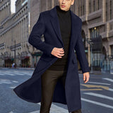 2023 New British Men's Long Trench Coat Woolen Coat Wish Men's Woolen Coat-Outfit
