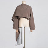 Toloer Personality Suit Jacket Female 2024 Summer New Long Sleeve Short Jacket Advanced Sense Shawl Style Small Suit-Outfit