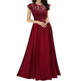 Chiffon Women's Fashion Temperament Commute Elegant Lace Long