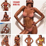 Toloer Ebay Hot Style Bikini 2017 New Ladies Split Solid Color Swimsuit Sexy Bikini-Outfit