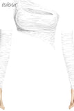 Asymmetrical Cut Out Cropped Top with Arm Sleeves Fairycore Y2k Streetwear White T Shirts for Woman Clothes