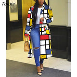 Plaid Print Women Trench Double Breasted Fashion Size S-5XL Coat Turn Down Collar Long Sleeve Extra Long Jacket