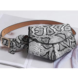 party SWDF 2022 New Arrival Women Waist Bags Sexy Snake PU Leather Chest Bag Female Fashion Fanny Pack Ladies Shoulder Bag