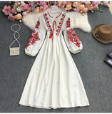 Gentle Wind V Collar Horn Sleeves With Waist Swing Lotus Leaf-Side Dress Female Pendant