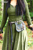 Dress Women Long Sleeve Maxi Robe Vintage Fairy Elven Dress Renaissance Celtic Viking Gothic Clothing Fantasy Ball