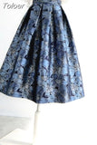 Skirts for Women Temperament Jupe High Waist A-line Embroidery Floral Fashion Korean Skirt 2023 Faldas Mujer De