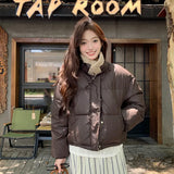 This Year's Popular Hot Style Winter Coat Female Retro Stitching Down Cotton-Padded Jacket Small Short Cotton-Padded Jacket Jacket Tide-Outfit