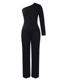 Women's 2025 Spring New Slanted Shoulder Nail OL Tongle Two-Set Large-Size