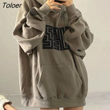 Hoodies Women Loose Cool Ins High Street Fashion Teenager Harajuku Printed Hip-hop Chic Autumn Outerwear Korean Style