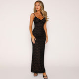 Toloer Autumn And Winter Fashion New Sexy V Collar Lace Collection Purse Hip Sling Dress Female-Outfit
