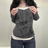 Prints Two Basic Long-Sleeved Hottie Bottom T-Shirt Top 2025 New