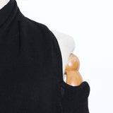 2023 Autumn New Fashion Women's Tops New Asymmetrical Long Sleeve Hollow Out Irregular Slim Knitting Sweater Female