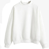 Colors Women Hoodie Casual Turtleneck Sweatshirts Pullover Jacket Outwear Tops Loose Fleece Thick Knitted Sweatshirt