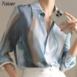 Elegant Chiffon Blouse Women Tops Long Sleeve Vintage Satin Blouses Women Fashion Autumn Casual Loose Silk Shirt
