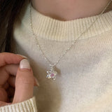 Square Shell Necklace-Outfit