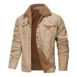 And Winter Men's Jacket With Velvet Cotton Work Clothes Casual Jacket