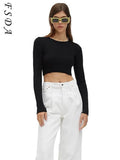 2021 Autumn Winter Long Sleeve Sweater Cropped Women Green Y2K White Casual Pullover Knitted Fashion Black Jumper