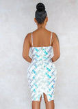 Sexy White Bling Bling Sequins V-neck Sling Party