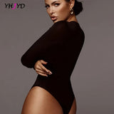 Stretchy Bodysuit Women 2020 New O-Neck Sexy Body Autumn Winter Woman Clothing Outfits Long Sleeve Body Suits For
