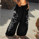 Fashion Loose-Fitting Broad Leg Trousers 3D Digital Printing D-Made Various Patterns Spring And